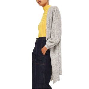 Topshop Grey Marle Blouson Sleeve Cardigan - 2